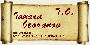 Tamara Otoranov vizit kartica